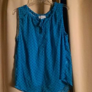 Luz Claiborne, Size L, 100% polyester turquoise